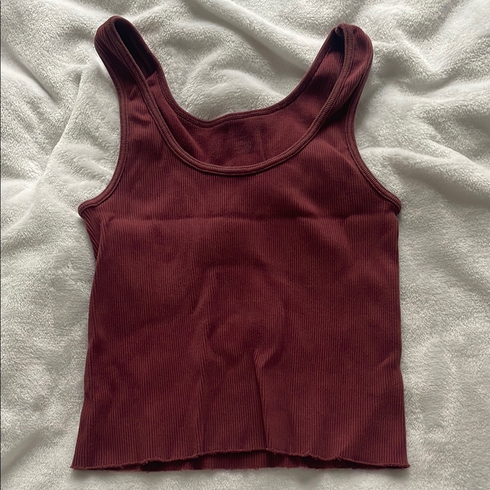 Brandy Melville Red Cropped Tank Top
